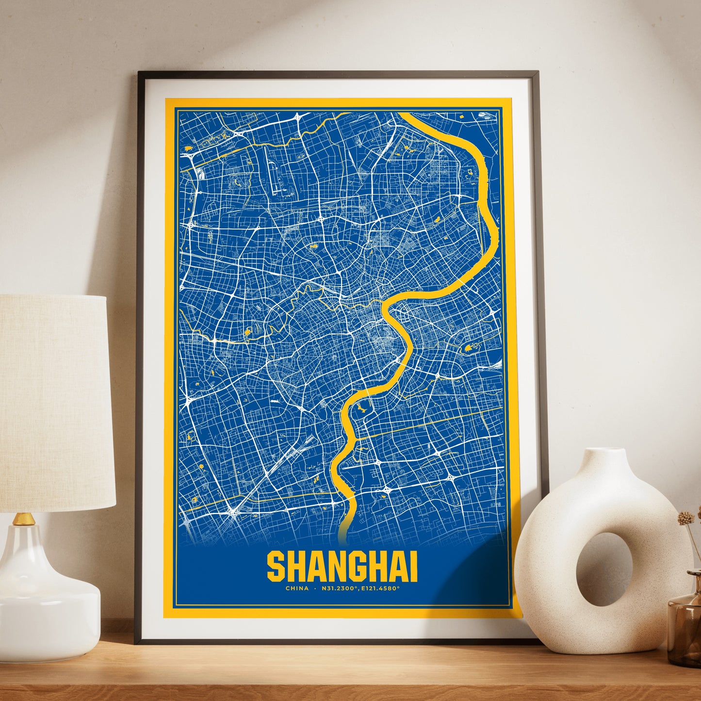 Shanghai Blockbuster Map Poster