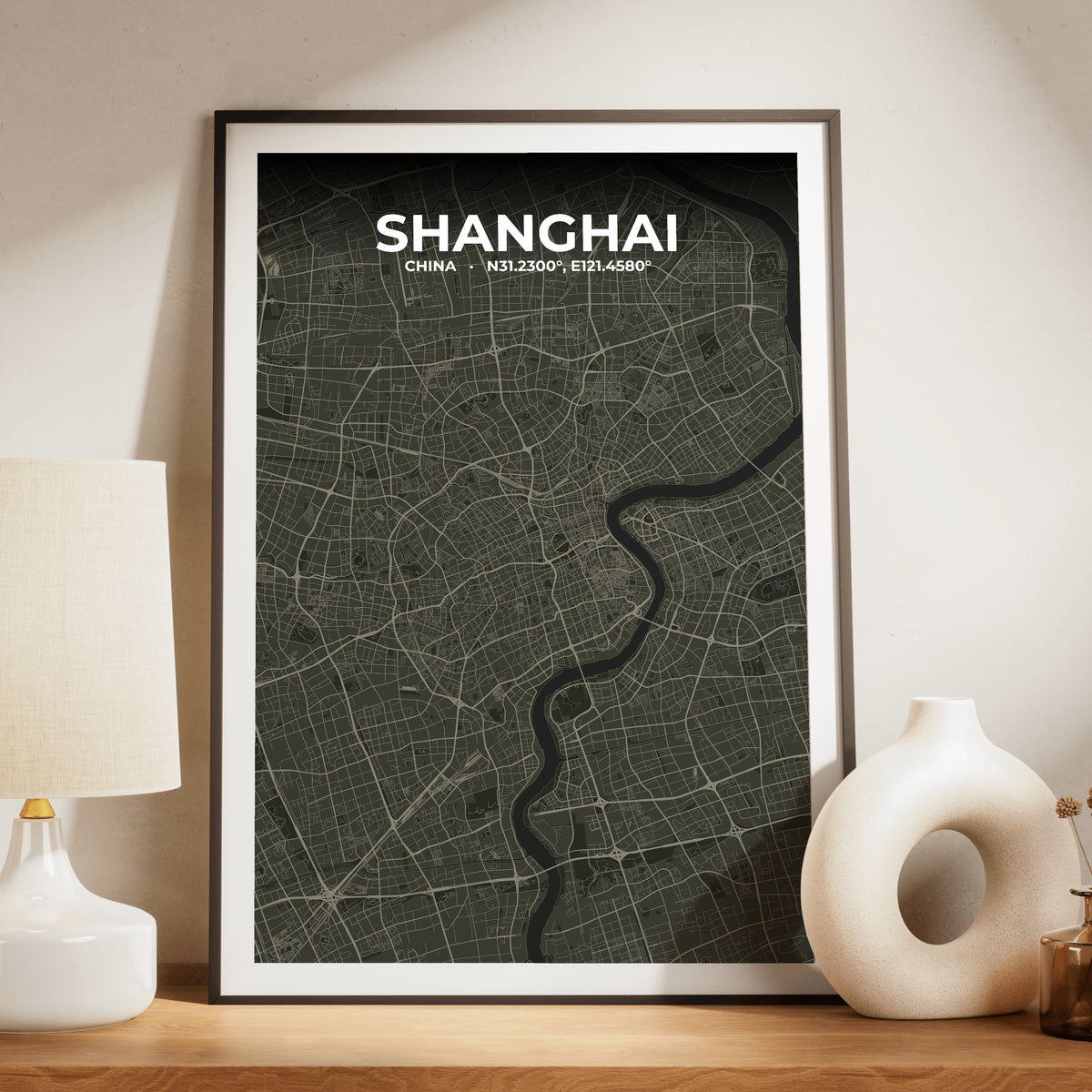 Shanghai Sable Map Poster