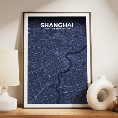 Shanghai Tide Map Poster