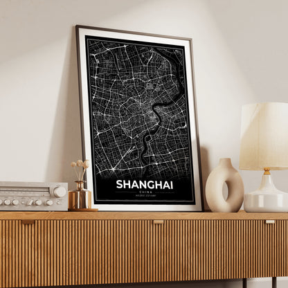 Shanghai Modern Map Poster