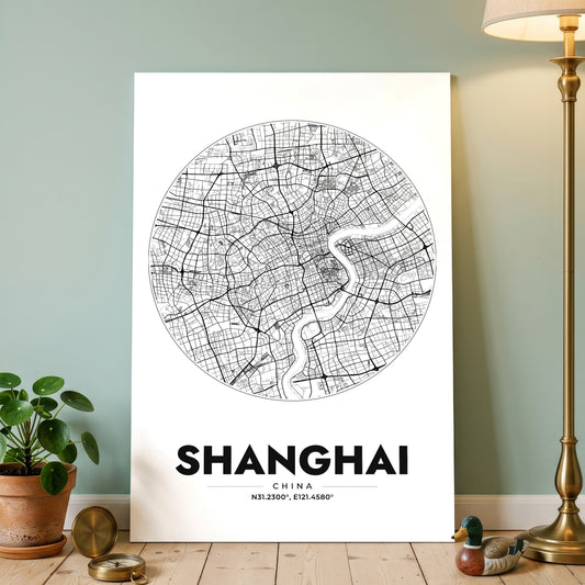 Shanghai Spot Map Poster