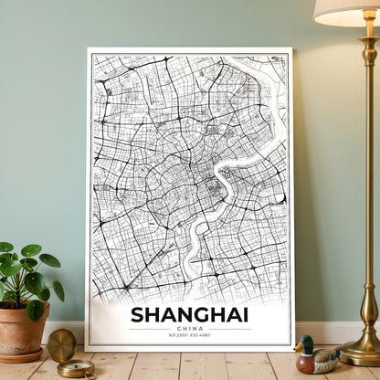 Shanghai Modern Map Poster