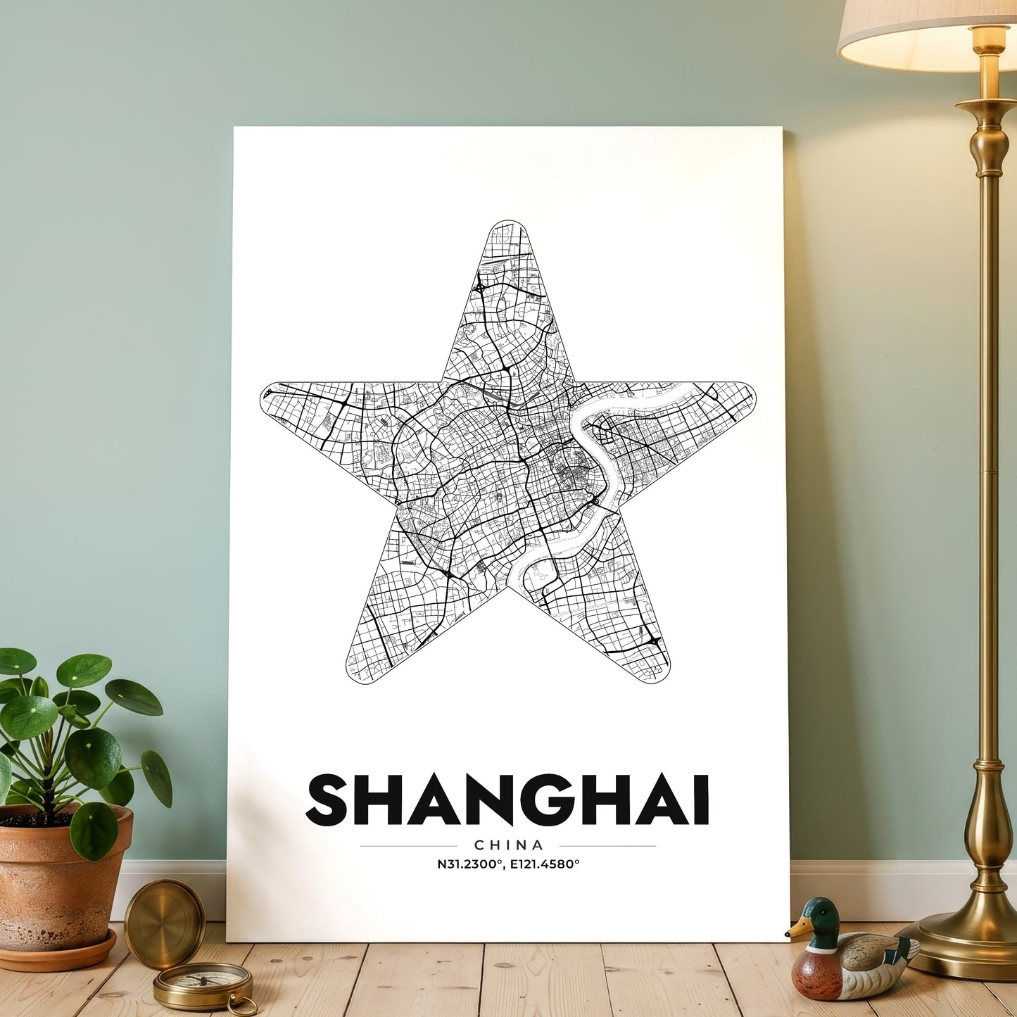 Shanghai Star Map Poster