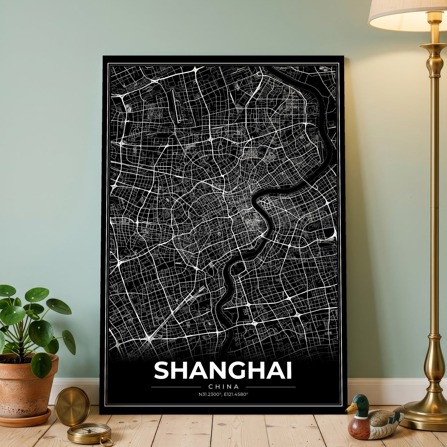 Shanghai Modern Map Poster