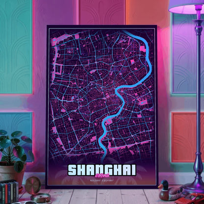Shanghai GTA Map Poster