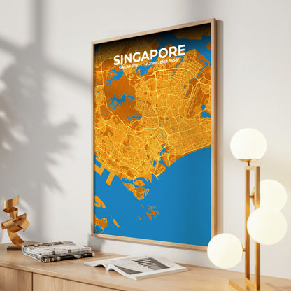 Singapore Scorch Map Poster