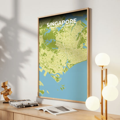 Singapore Fern Map Poster