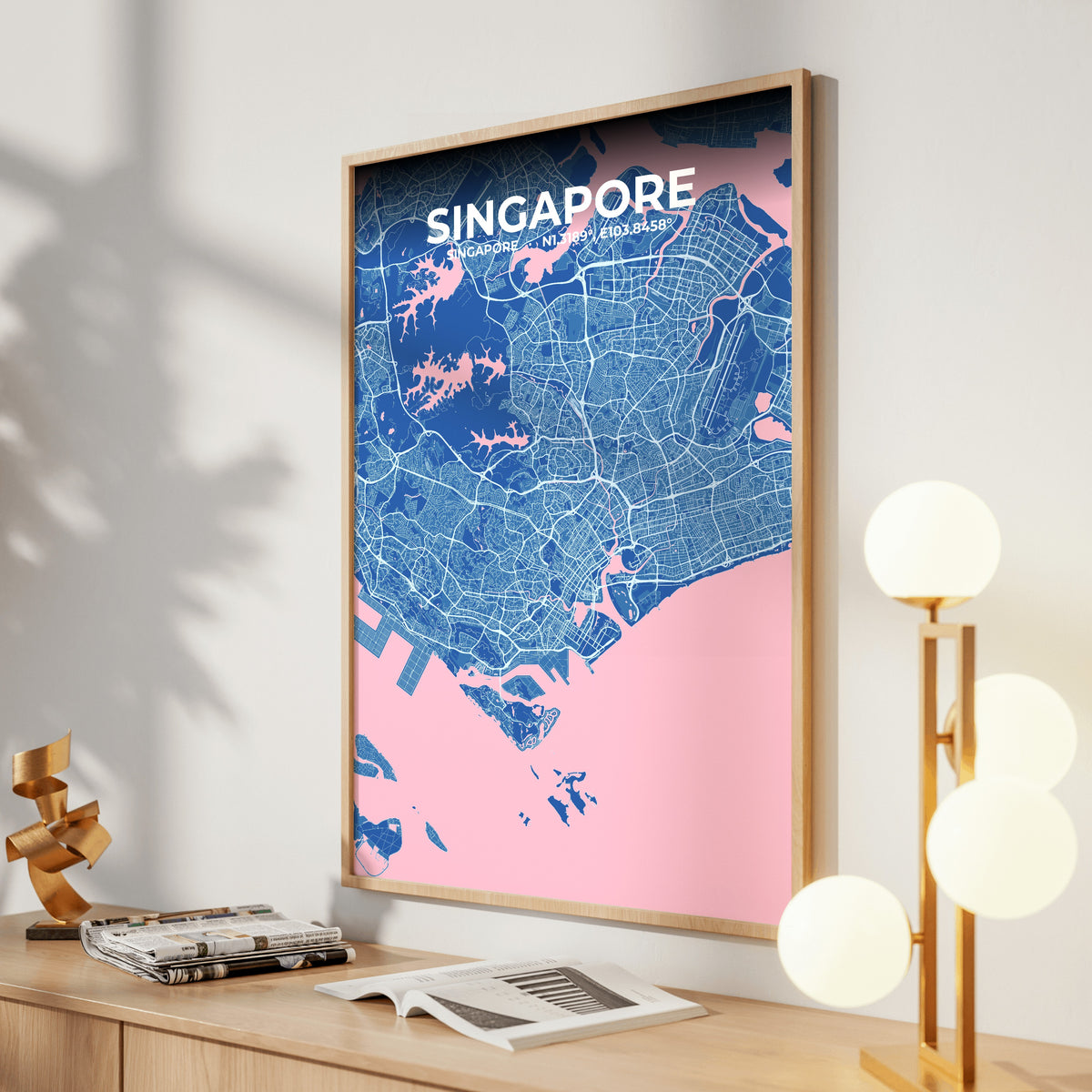 Singapore Candy Map Poster