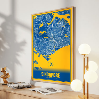Singapore Blockbuster Map Poster