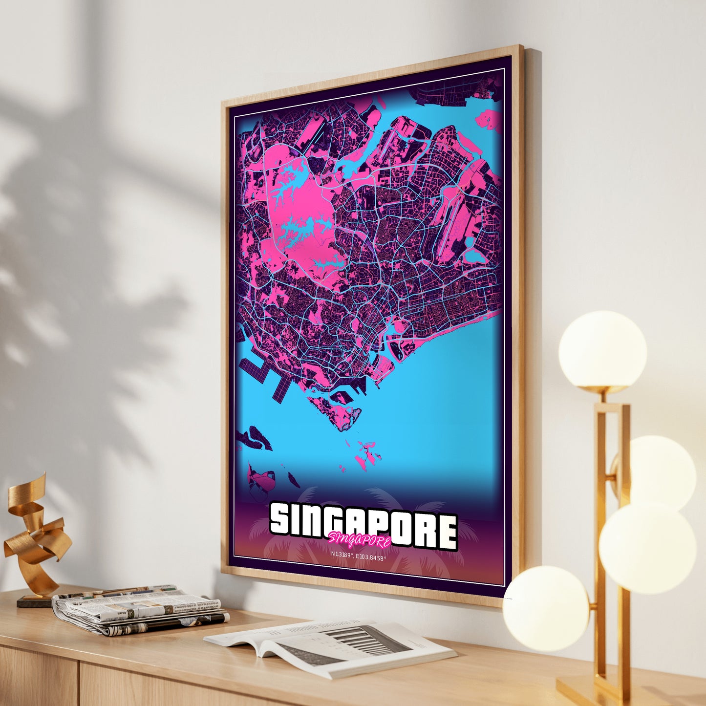 Singapore GTA Map Poster
