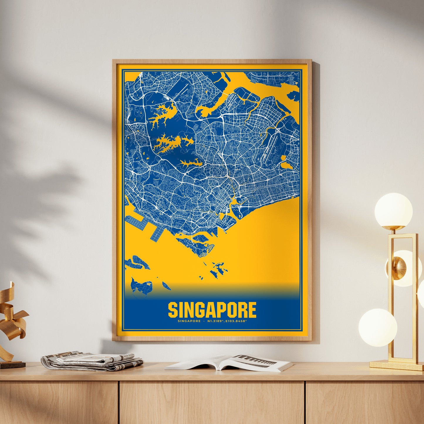 Singapore Blockbuster Map Poster