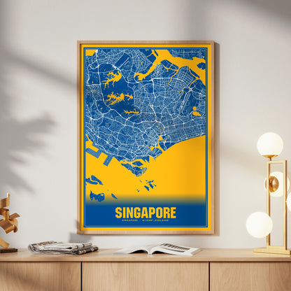 Singapore Blockbuster Map Poster