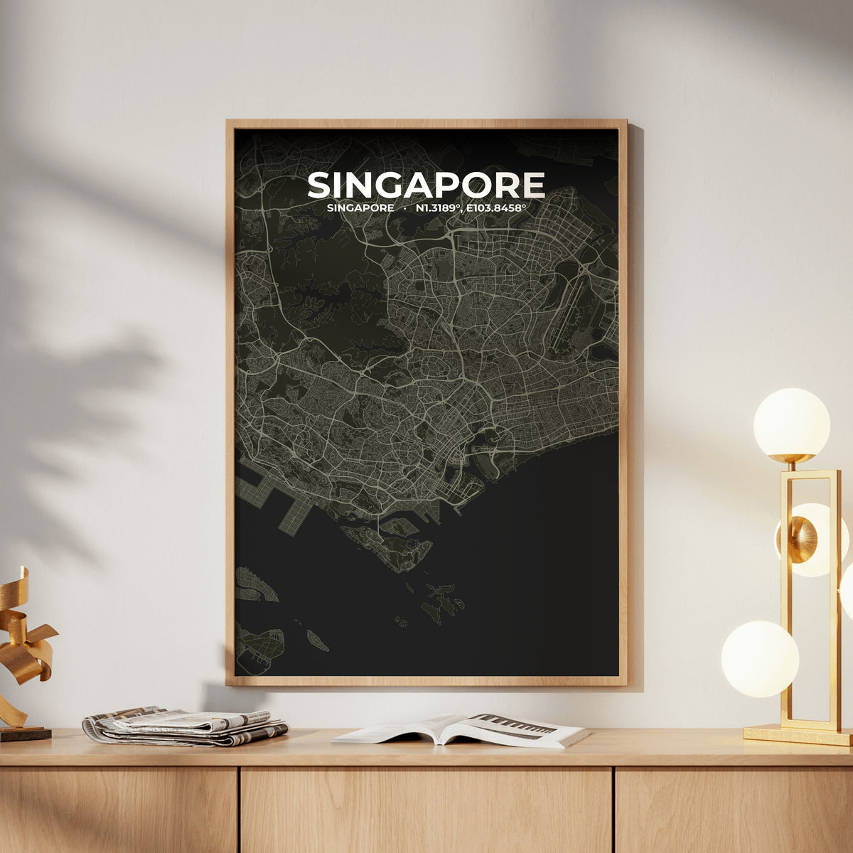 Singapore Sable Map Poster