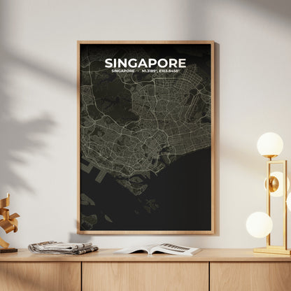 Singapore Sable Map Poster