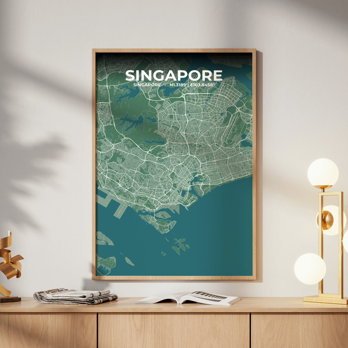 Singapore Mist Map Poster