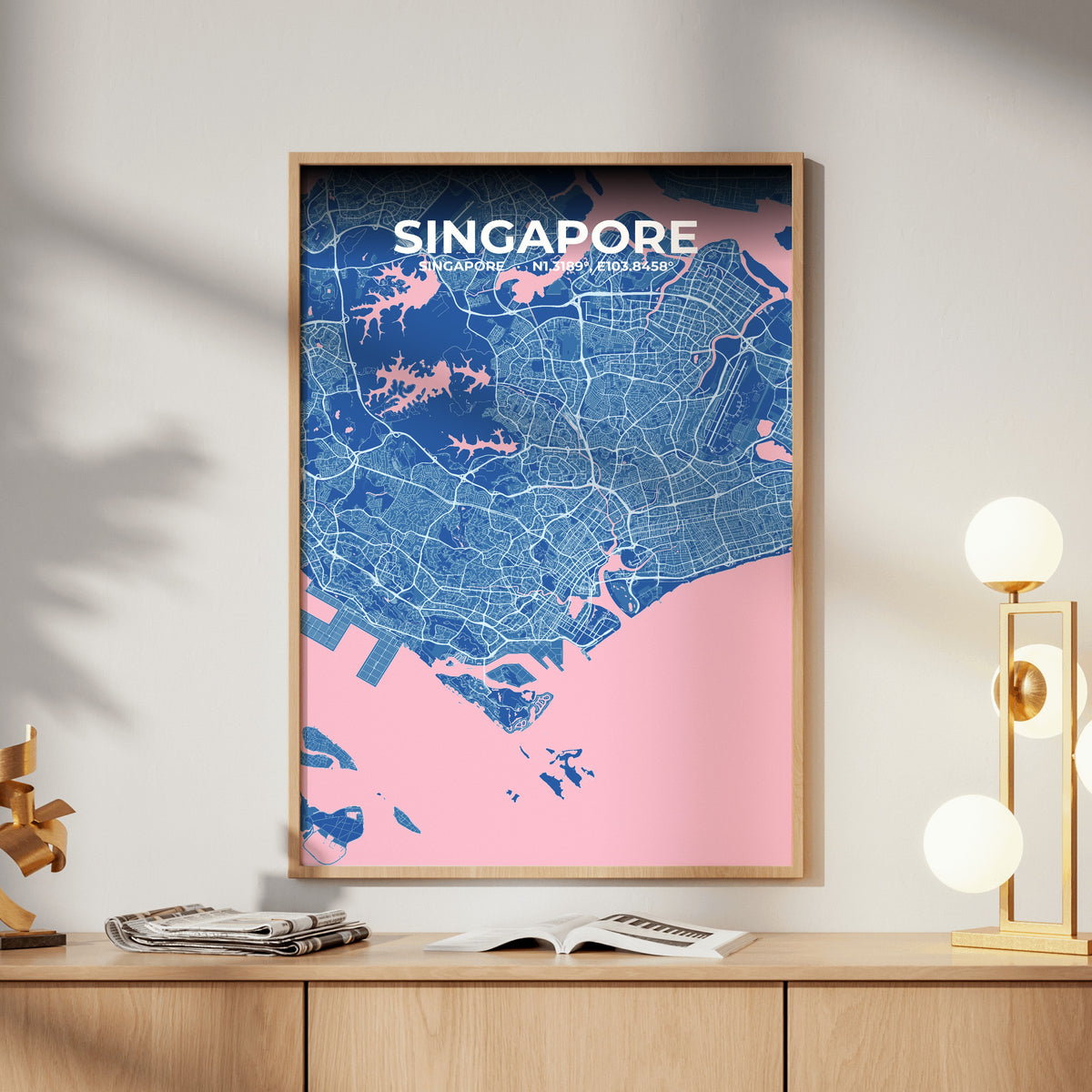 Singapore Candy Map Poster