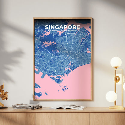Singapore Candy Map Poster