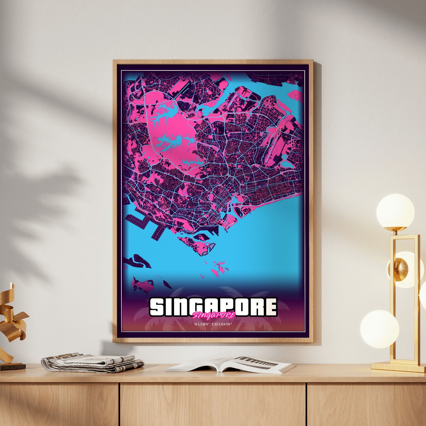 Singapore GTA Map Poster