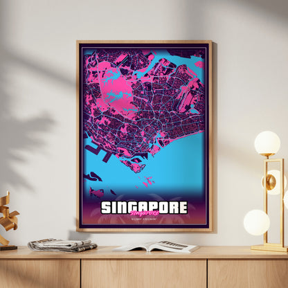Singapore GTA Map Poster