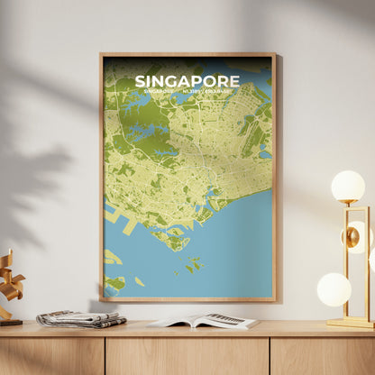 Singapore Fern Map Poster