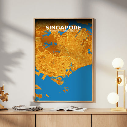 Singapore Scorch Map Poster
