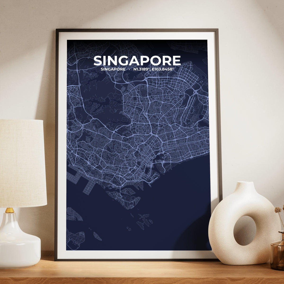 Singapore Tide Map Poster