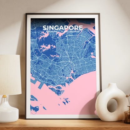 Singapore Candy Map Poster