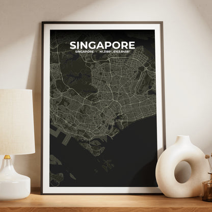Singapore Sable Map Poster
