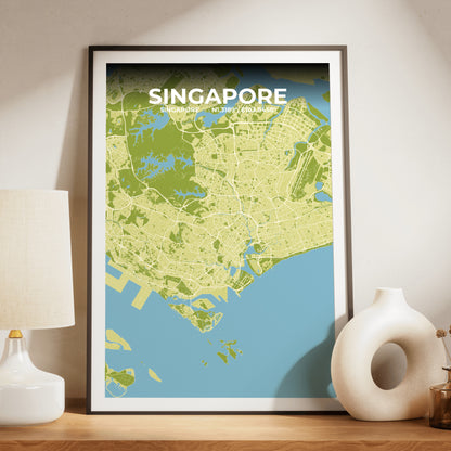 Singapore Fern Map Poster