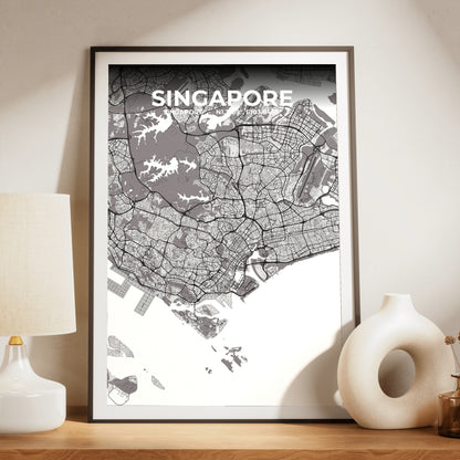 Singapore Ash Map Poster