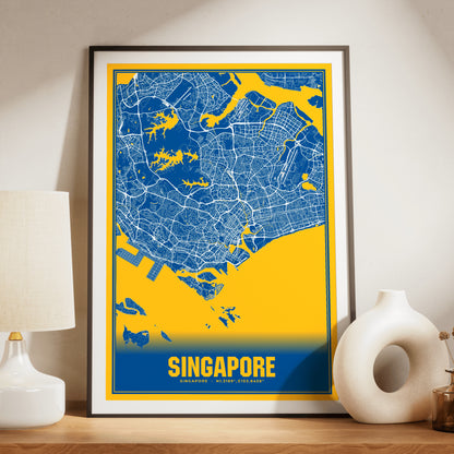 Singapore Blockbuster Map Poster