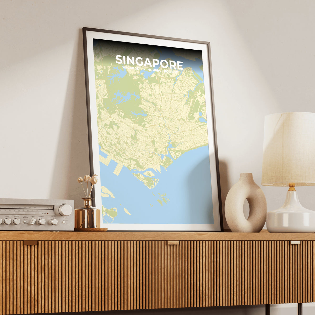 Singapore Drift Map Poster