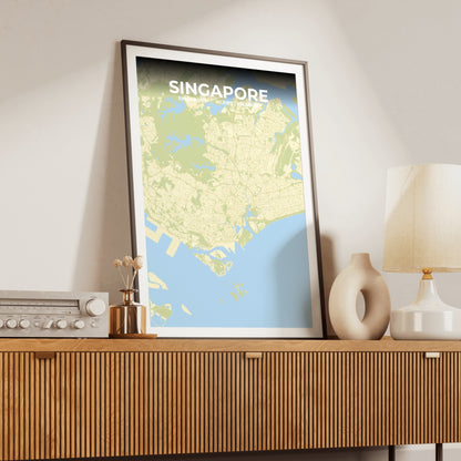 Singapore Drift Map Poster