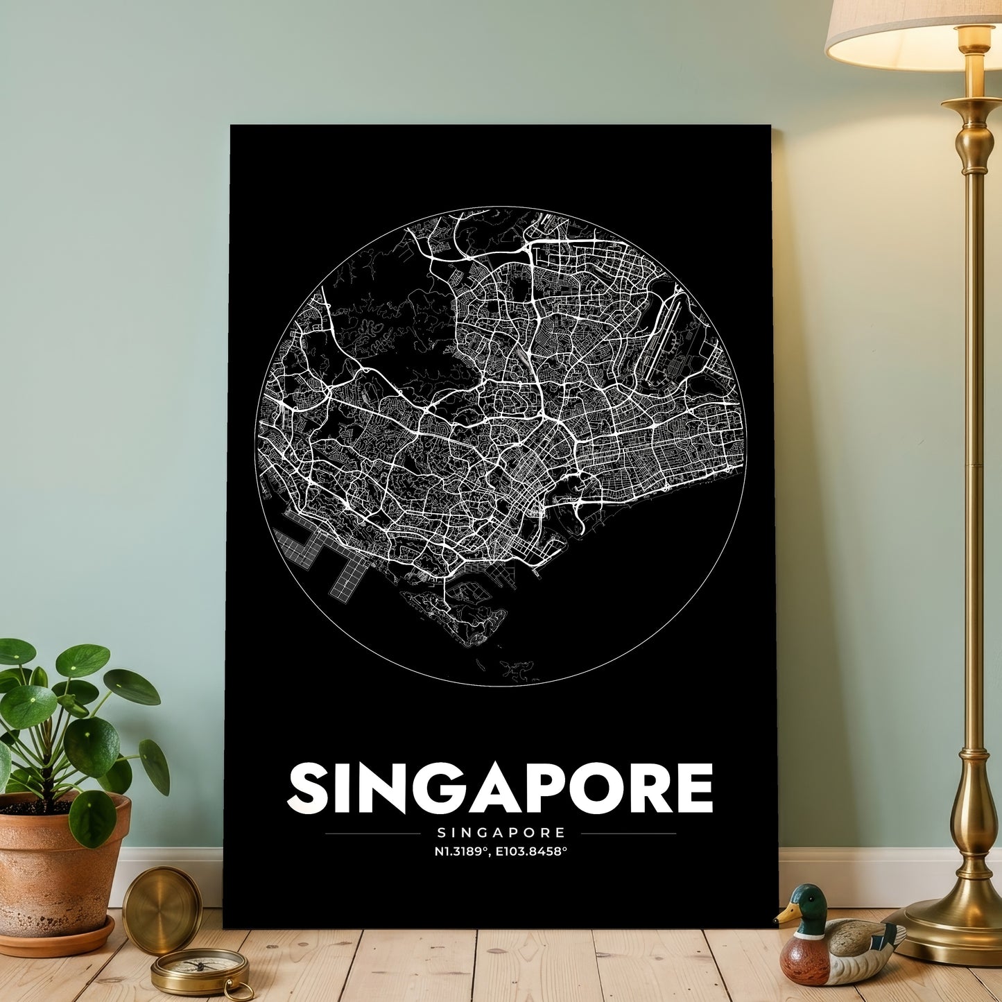 Singapore Spot Map Poster