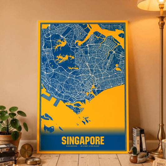 Singapore Blockbuster Map Poster