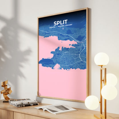 Split Candy Map Poster