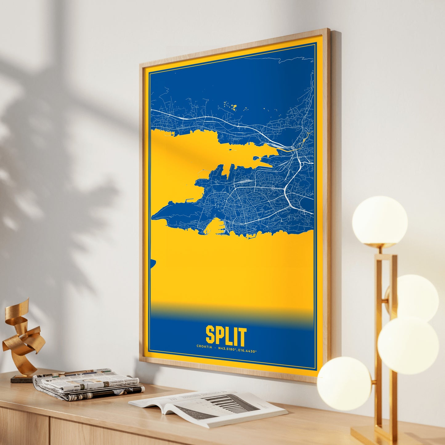 Split Blockbuster Map Poster