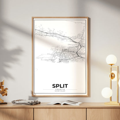 Split Modern Map Poster