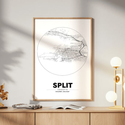 Split Spot Map Poster