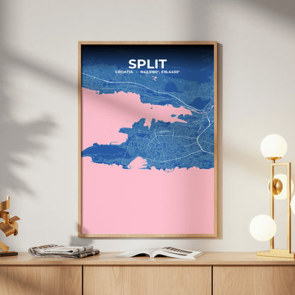 Split Candy Map Poster