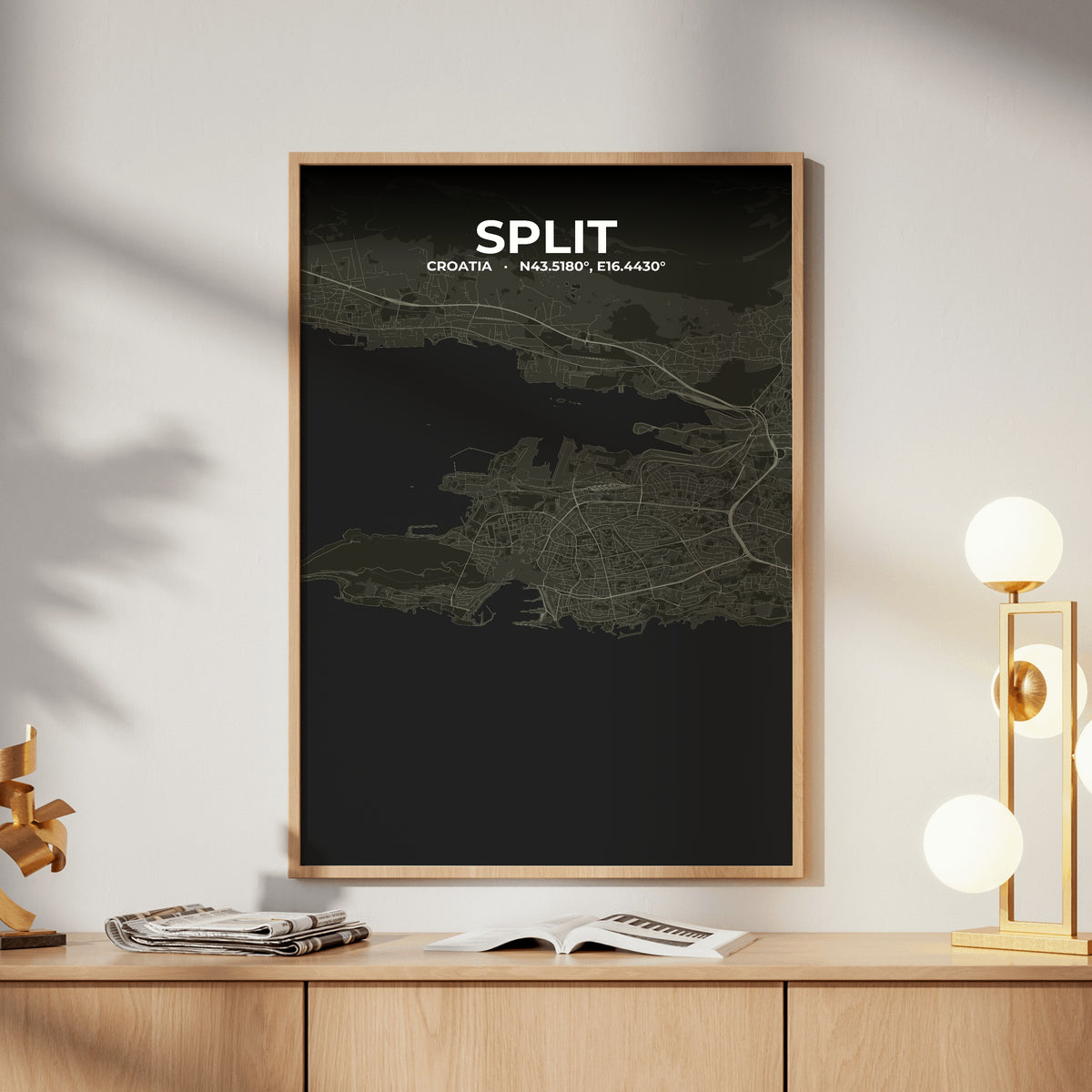 Split Sable Map Poster