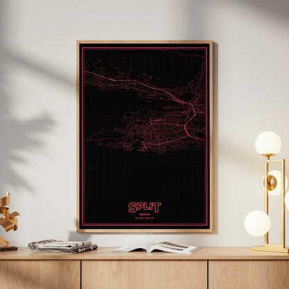 Split Phosphor Map Poster - System Alert