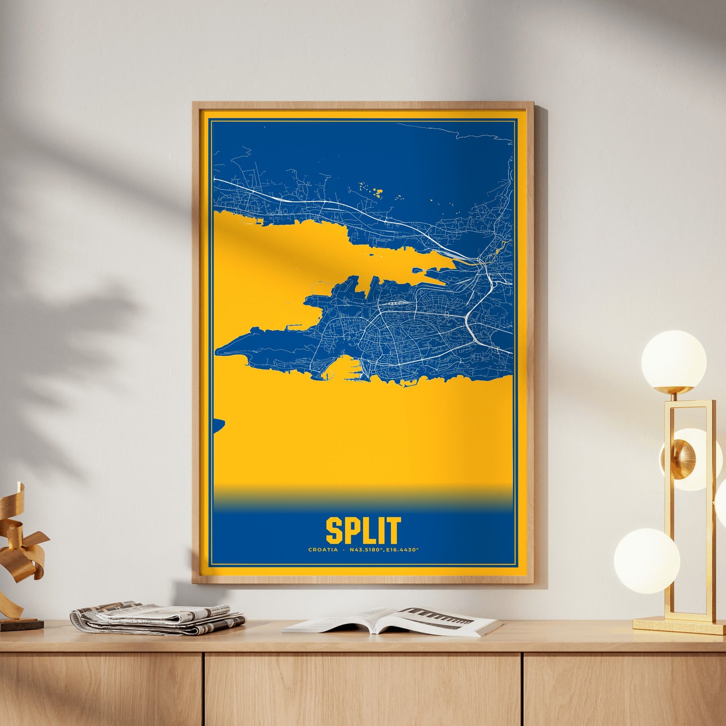 Split Blockbuster Map Poster