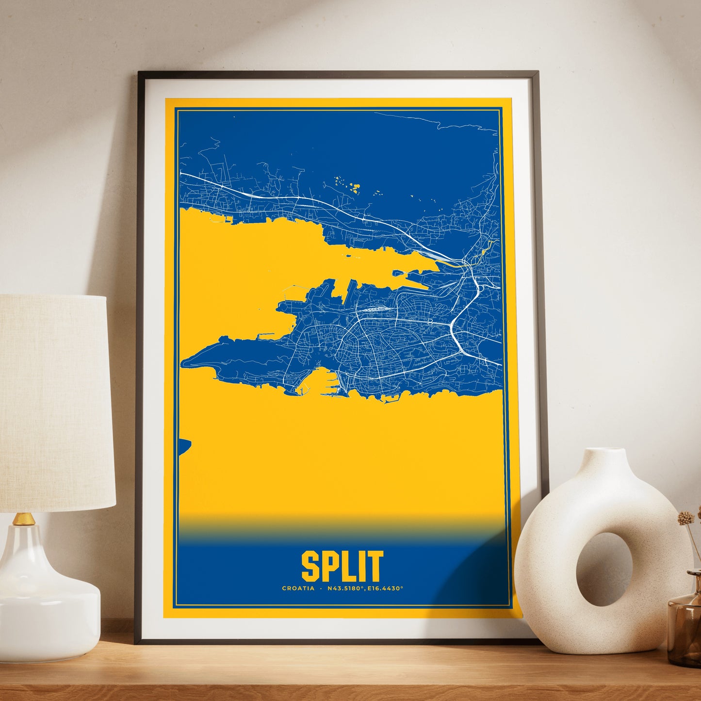 Split Blockbuster Map Poster