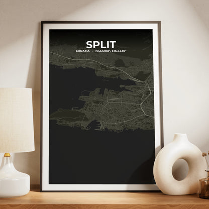 Split Sable Map Poster