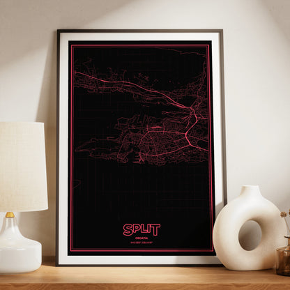 Split Phosphor Map Poster - System Alert