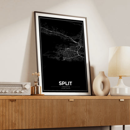 Split Modern Map Poster