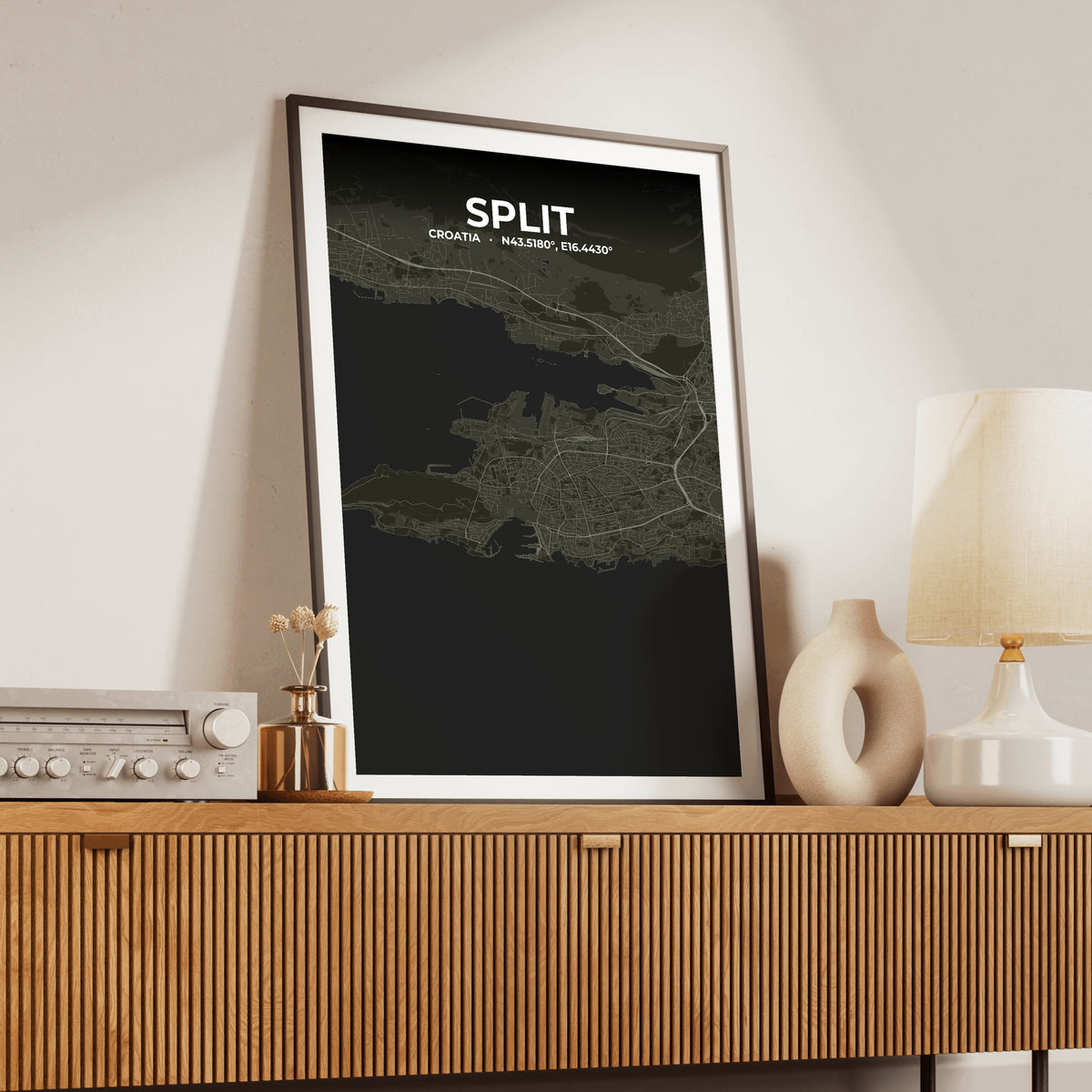 Split Sable Map Poster