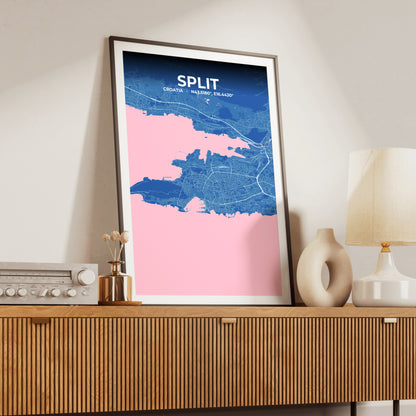 Split Candy Map Poster