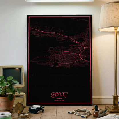 Split Phosphor Map Poster - System Alert